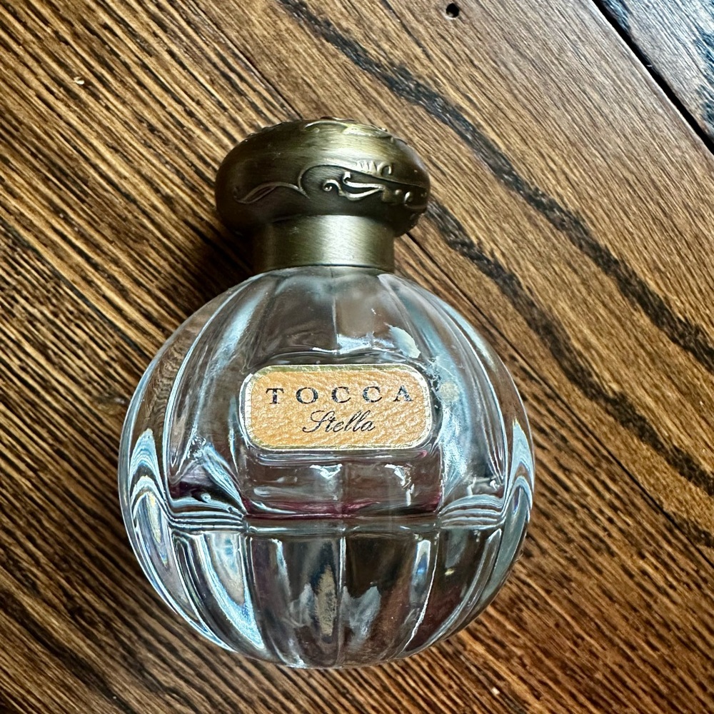Tocca Stella Fragrance and perfume glass bottles with Gold Caps *Empty*